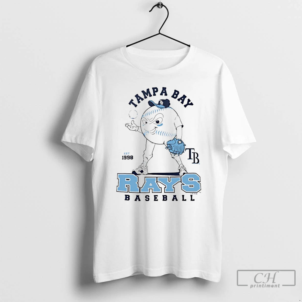 Classic Tampa Bay Rays Baseball Character Est 1998