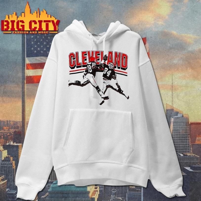 Cleveland Browns Football Webster Slaughter and Reggie Langhorne High Five Shirt