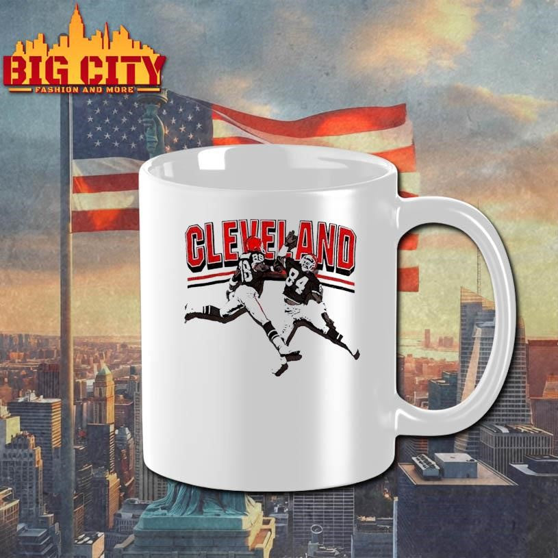 Cleveland Browns Football Webster Slaughter and Reggie Langhorne High Five Shirt