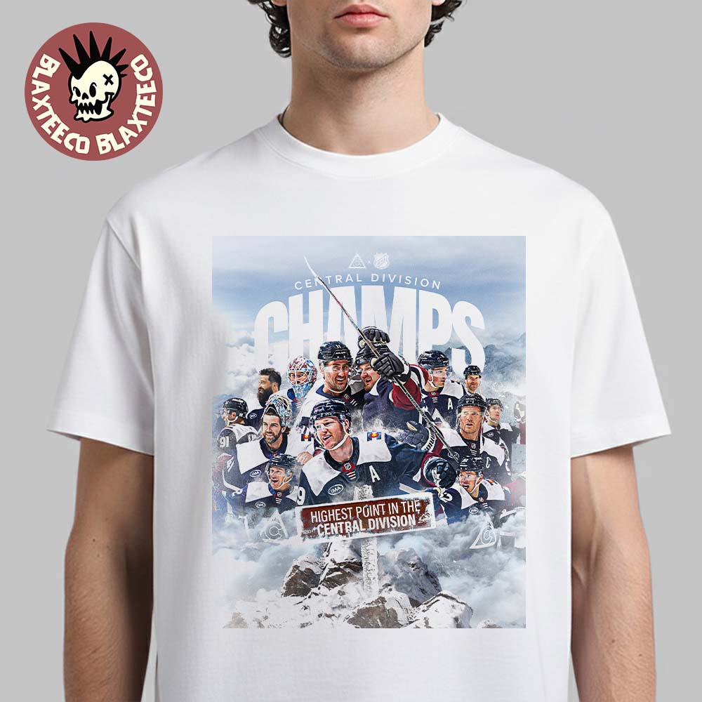 Colorado Avalanche NHL 2026 Central Division Champions Highest Point In The Central Division T-Shirt