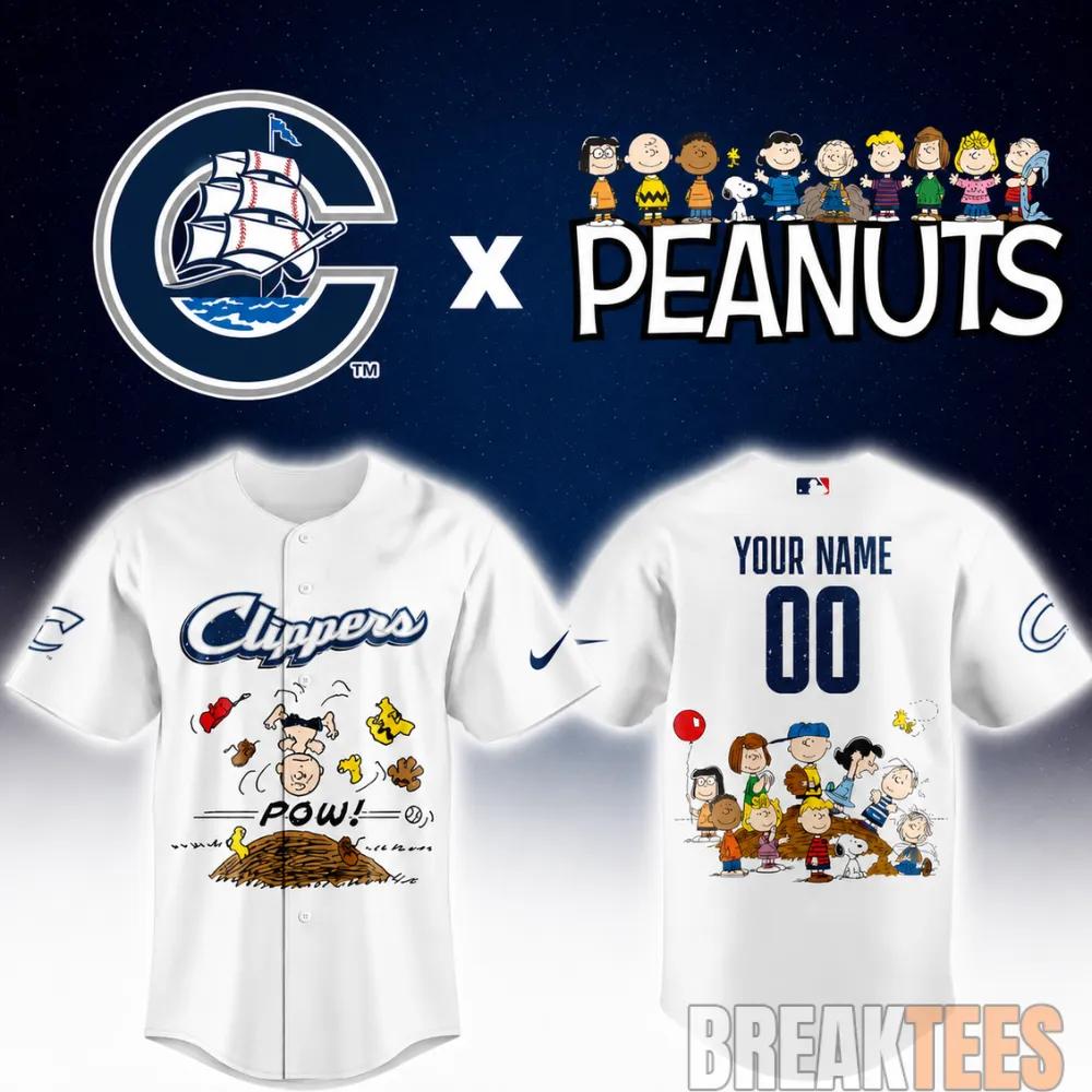 Columbus Clippers Peanuts Night MiLB 2026 Personalized Baseball Jersey