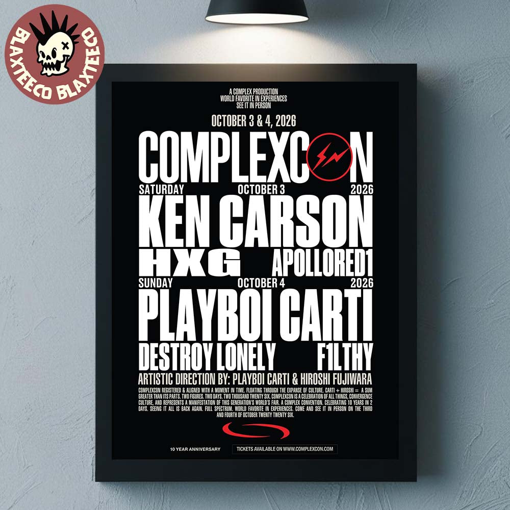 ComplexCon Los Angeles 2026 Lineup On October 3 And 4 2026 Home Decor Poster Canvas