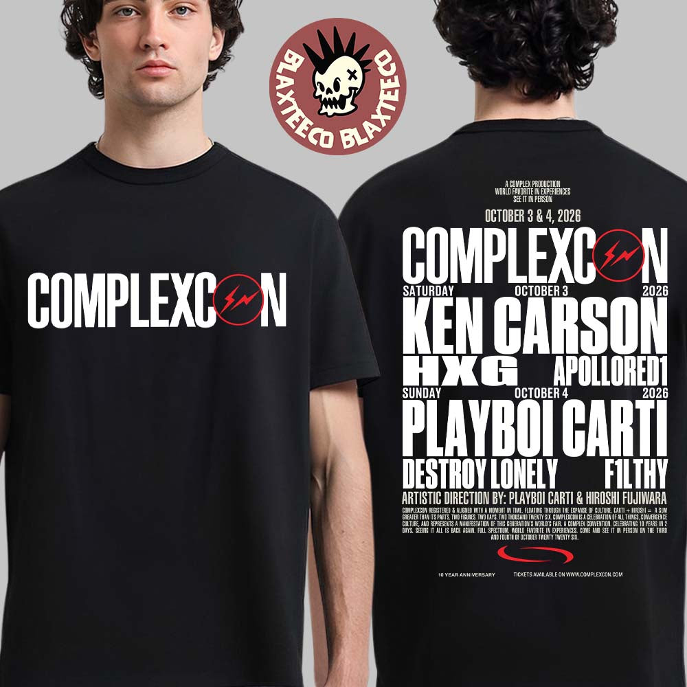 ComplexCon Los Angeles 2026 Lineup On October 3 And 4 2026 Two Sided T-Shirt
