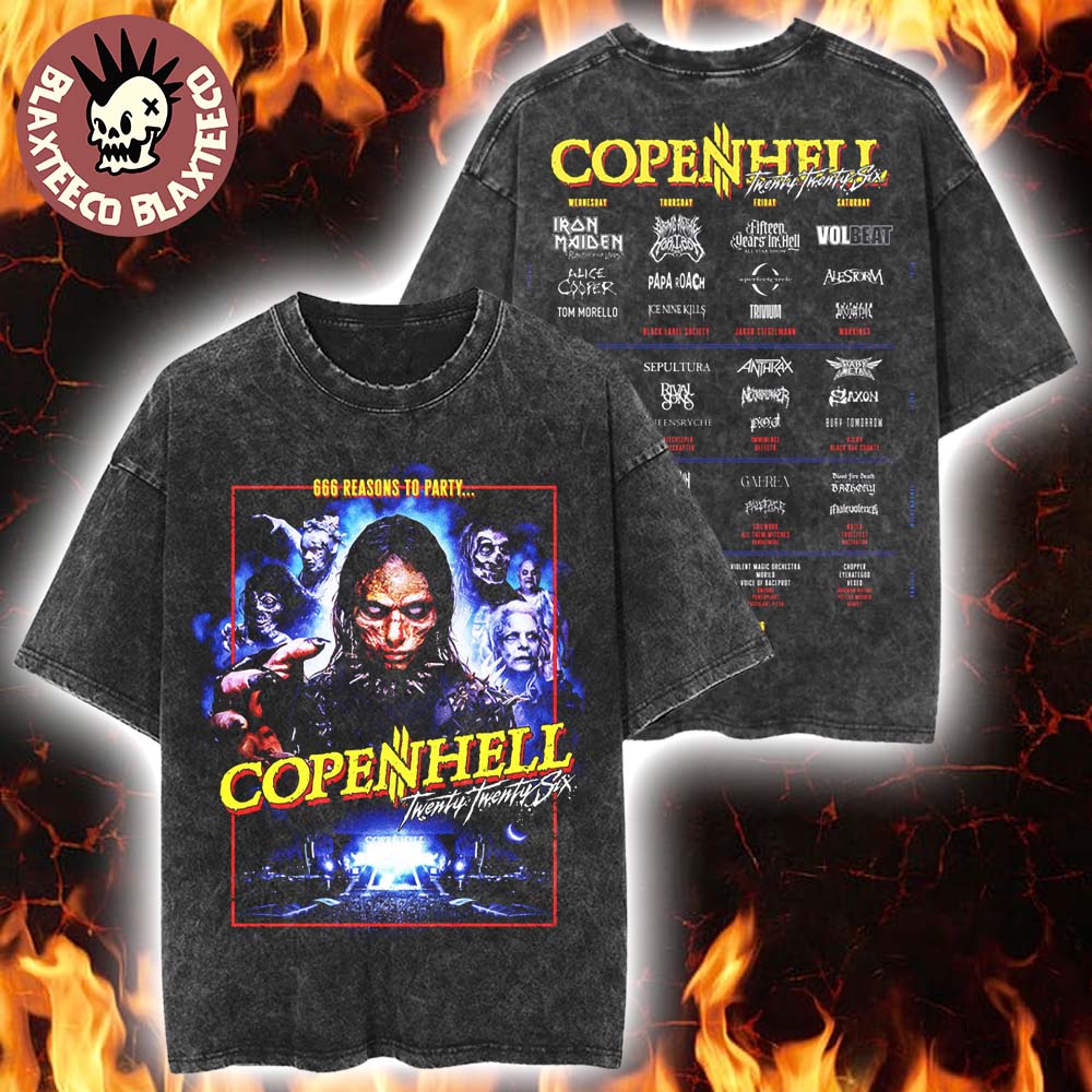 Copenhell Festival 2026 Merch Copenhagen Denmark From 24 To 27 June 2026 Lineup ID 2026 Vintage Washed Tee