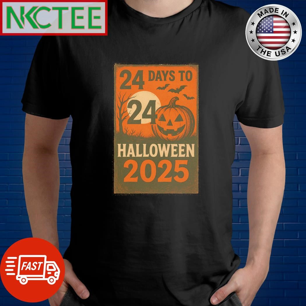 Countdown 24 days to Halloween 2025 shirt