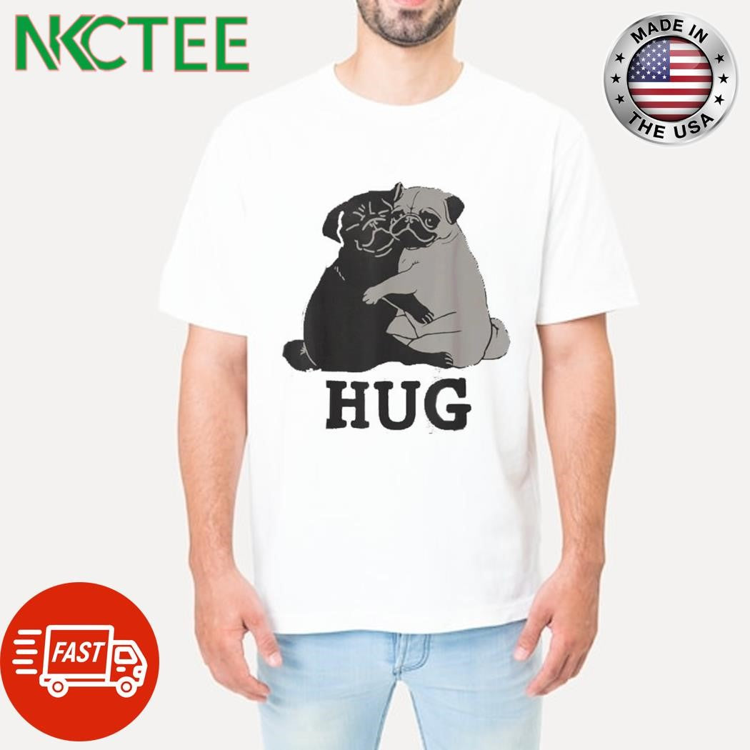Couple dogs hug shirt