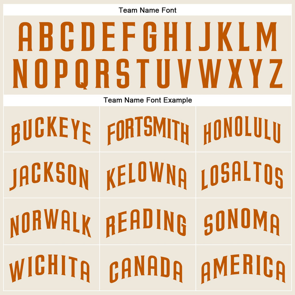 Custom Cream Texas Orange Authentic Baseball Jersey