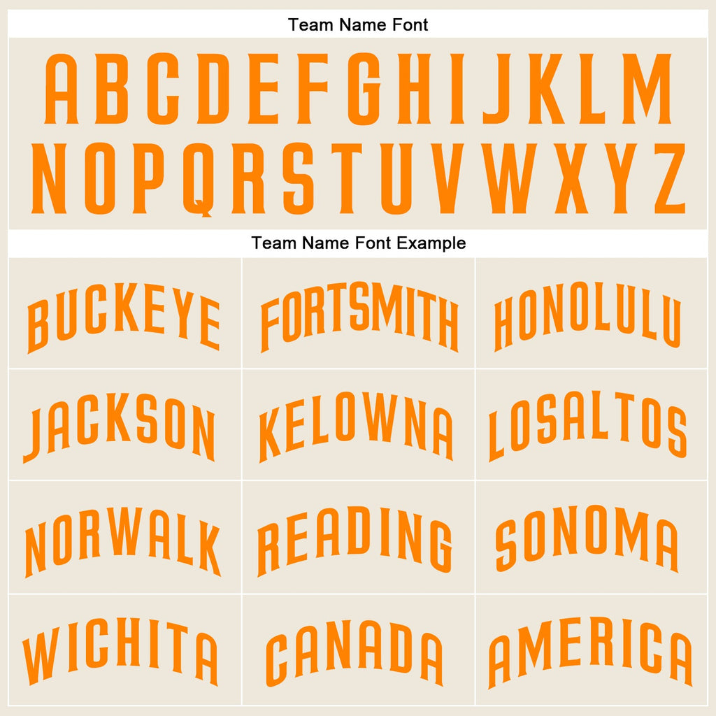 Custom Cream Bay Orange Authentic Baseball Jersey