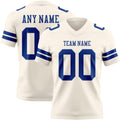Custom Cream Royal Authentic Football Jersey