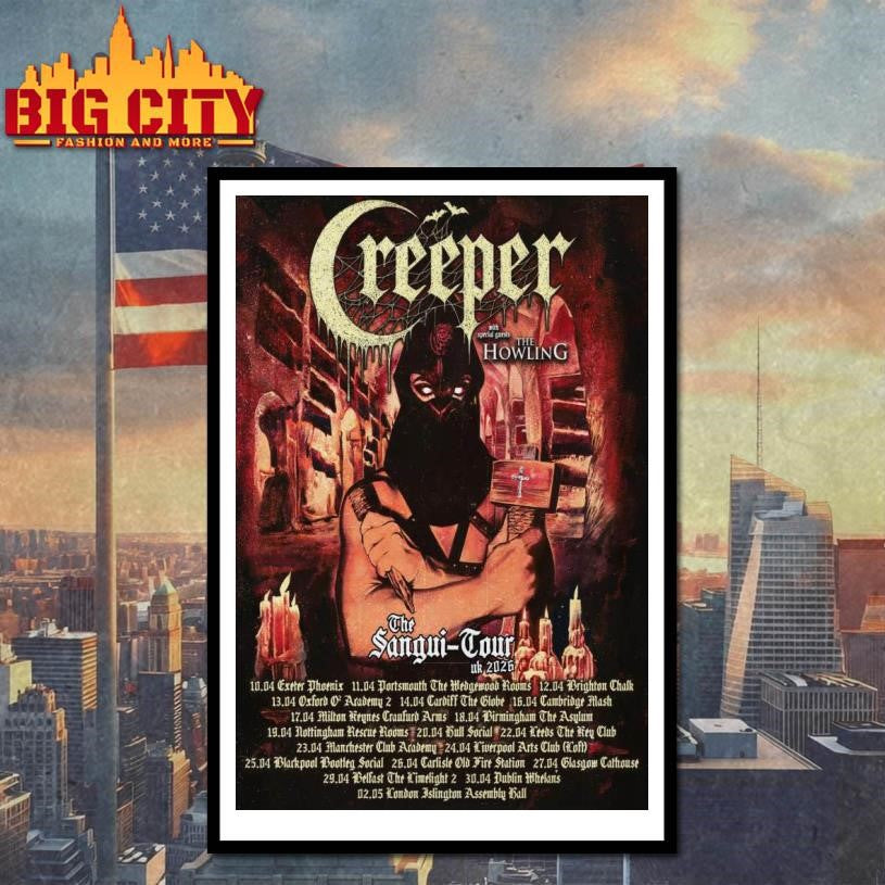 Creeper The Sangui Tour 2026 UK Poster Shirt