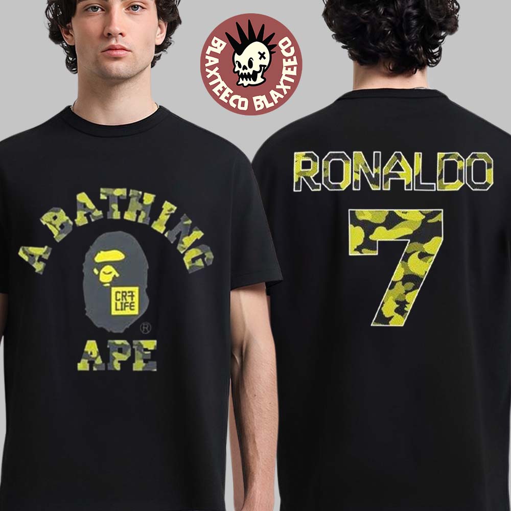Cristiano Ronaldo X BAPE CR7 Life Collection A Bathing Ape Camo Number 7 Two Sided T-Shirt