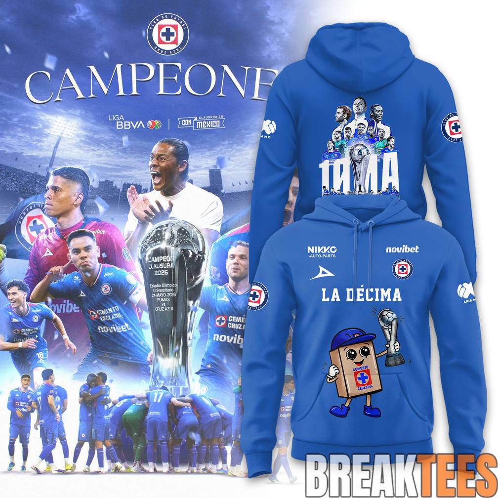 Cruz Azul La Décima Liga MX 2026 Special Hoodie