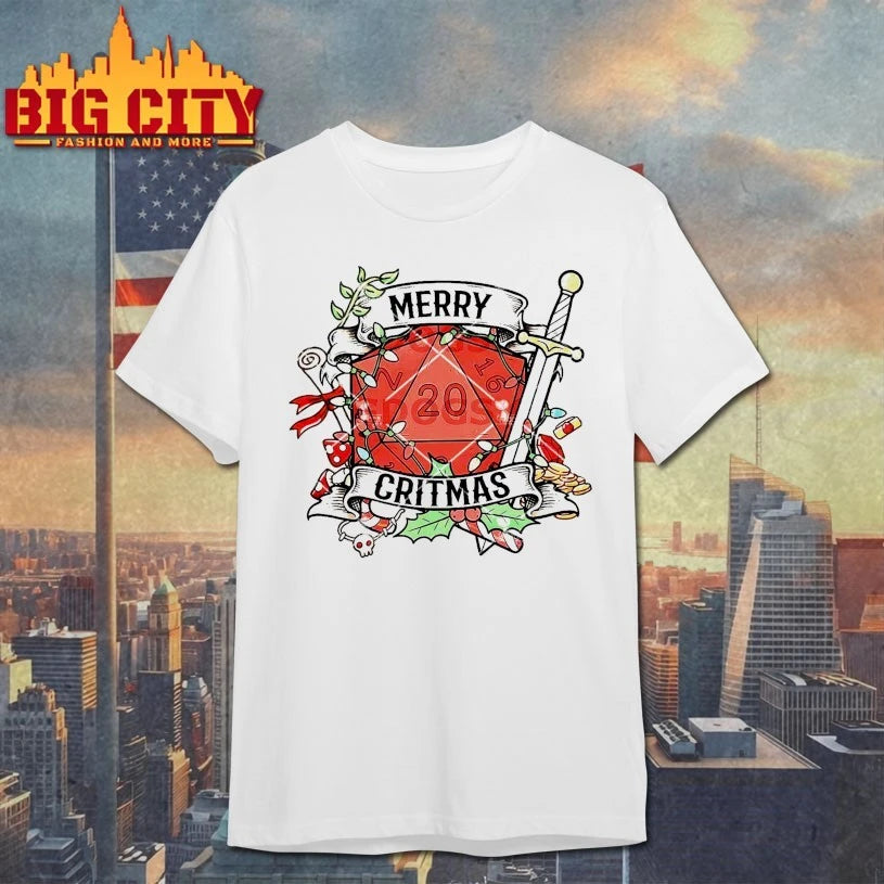 D20 Dungeons Dragons Merry Critmas shirt