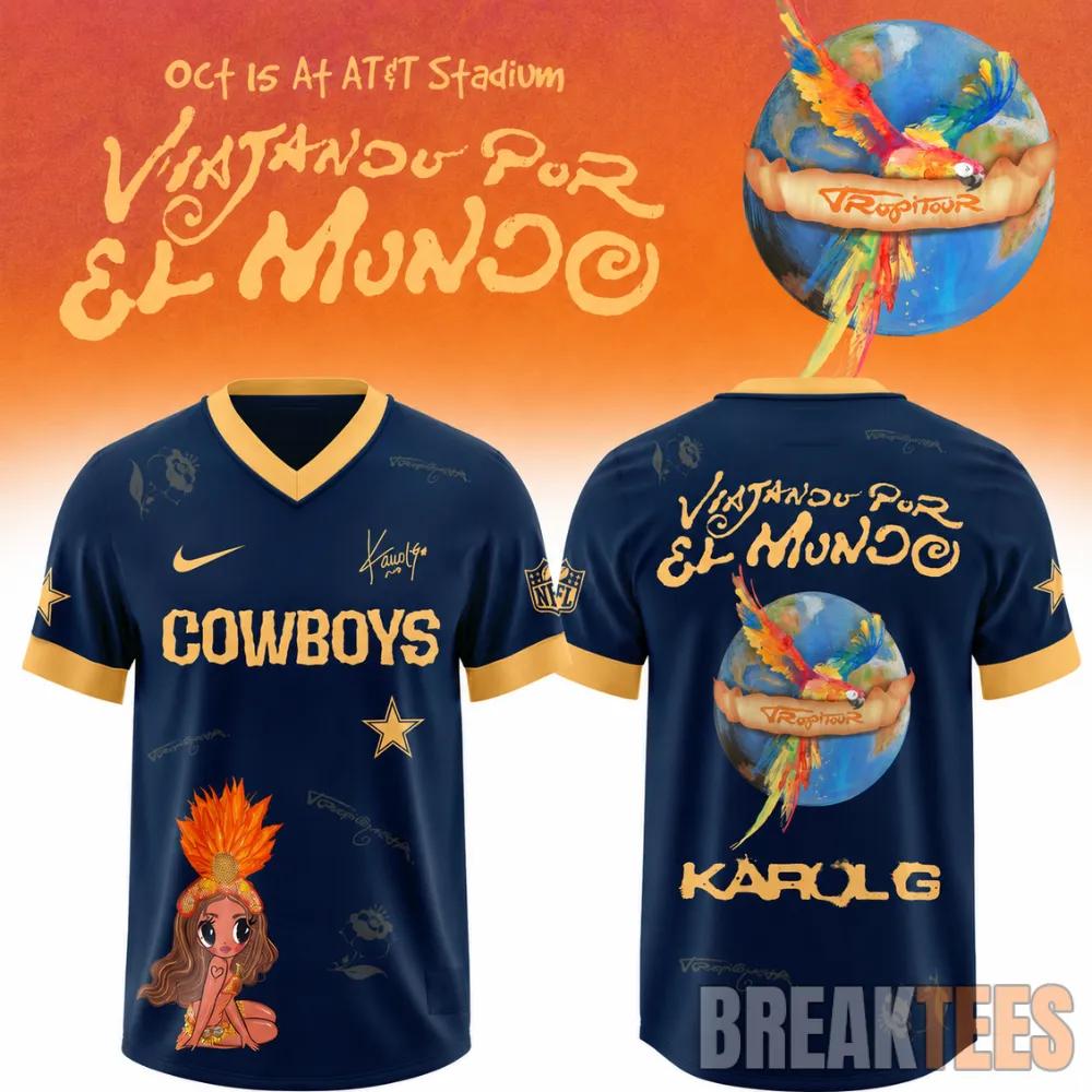 Dallas Cowboys Karol G Viajando Por El Mundo Tropitour 2026 Football Jersey
