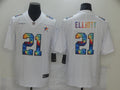 Dallas Cowboys #21 Ezekiel Elliott White Rainbow 824