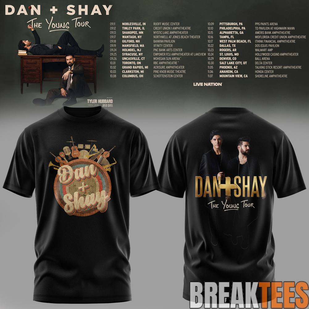 Dan + Shay ‘The Young Tour’ 2026 Shirt