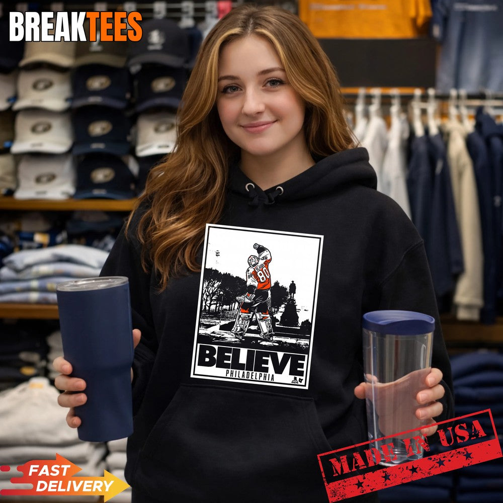 Dan Vladar Believe Poster Philadelphia Hockey Shirt