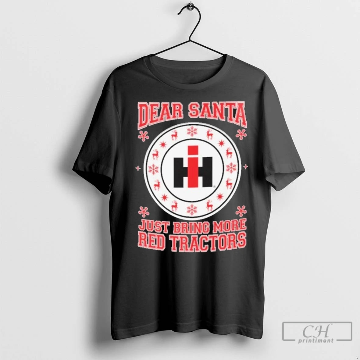 Dear Santa Just Bring More Red Tractors Christmas T Shirts
