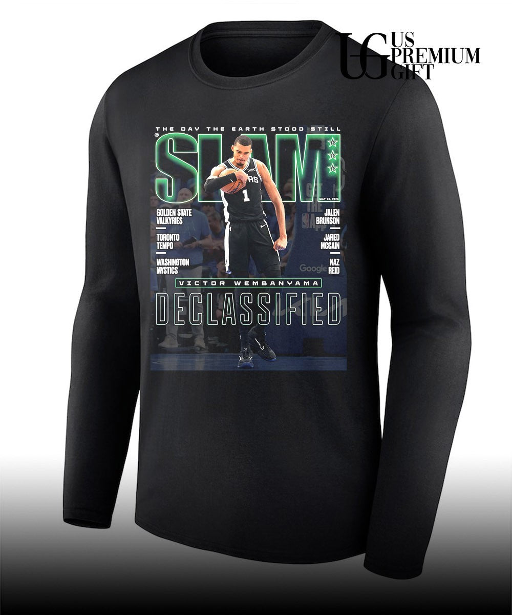 Declassified Victor Wembanyama San Antonio Spurs NBA The Day The Earth Stood Still Slam shirt