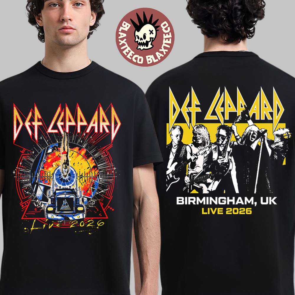 Def Leppard Live 2026 Tour UK And EU Merch Birmingham UK Event T-Shirt