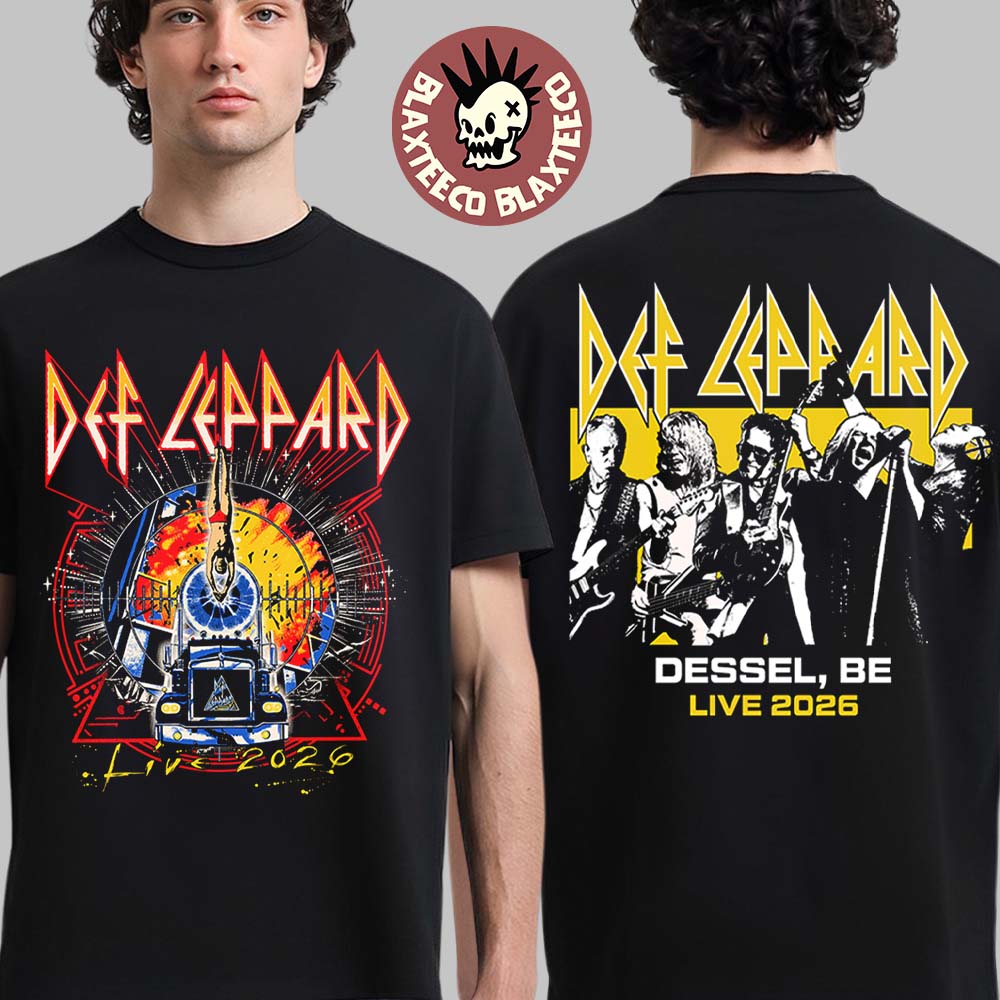 Def Leppard Live 2026 Tour UK And EU Merch Dessel Belgium Event T-Shirt