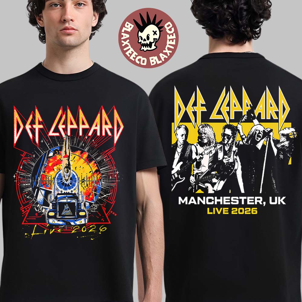 Def Leppard Live 2026 Tour UK And EU Merch Manchester UK Event T-Shirt