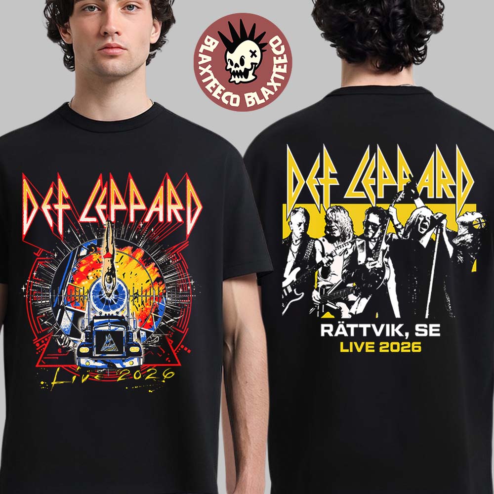 Def Leppard Live 2026 Tour UK And EU Merch Rattvik Sweden Event T-Shirt