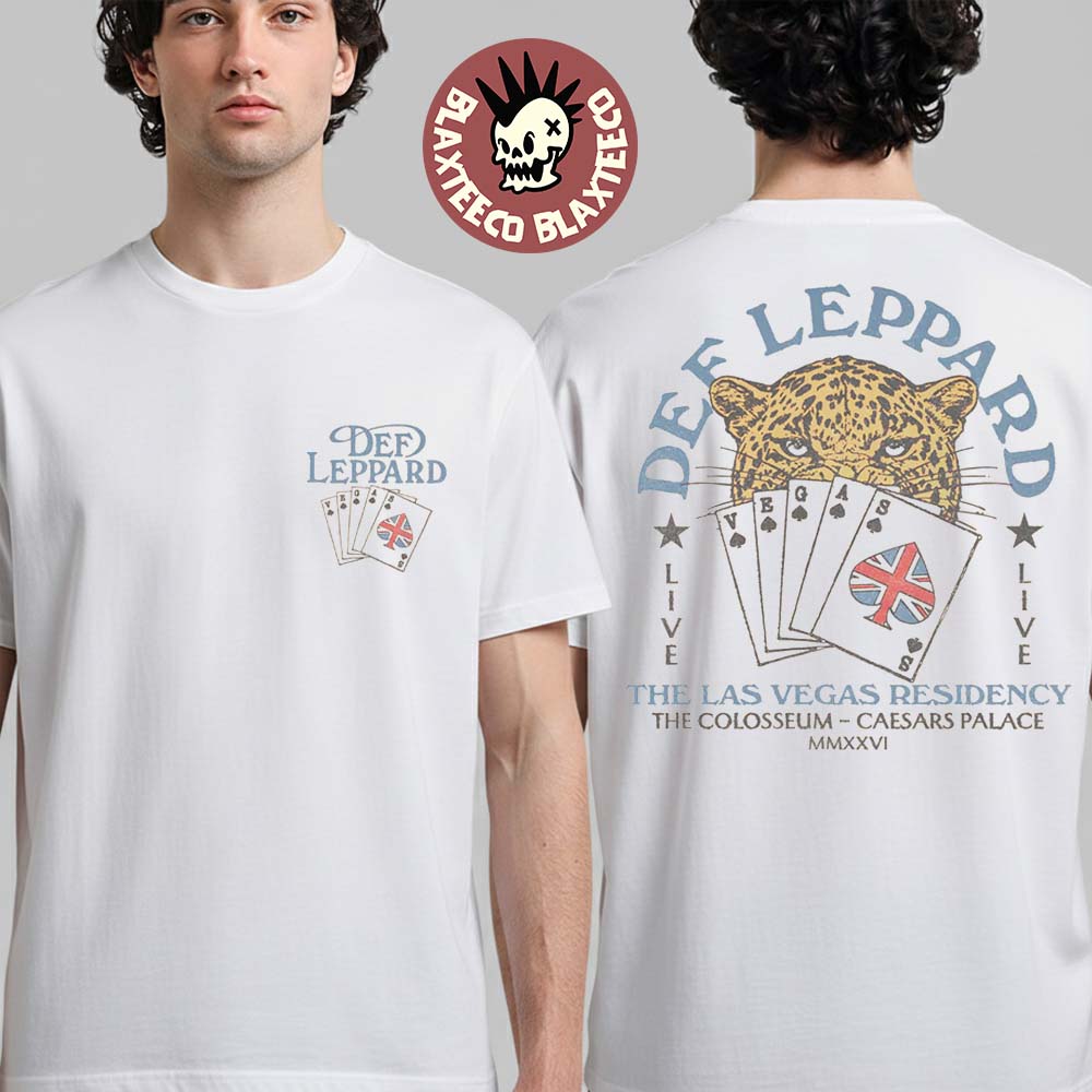 Def Leppard Live At Caesars Palace The Las Vegas Residency 2026 Merch Card T-Shirt