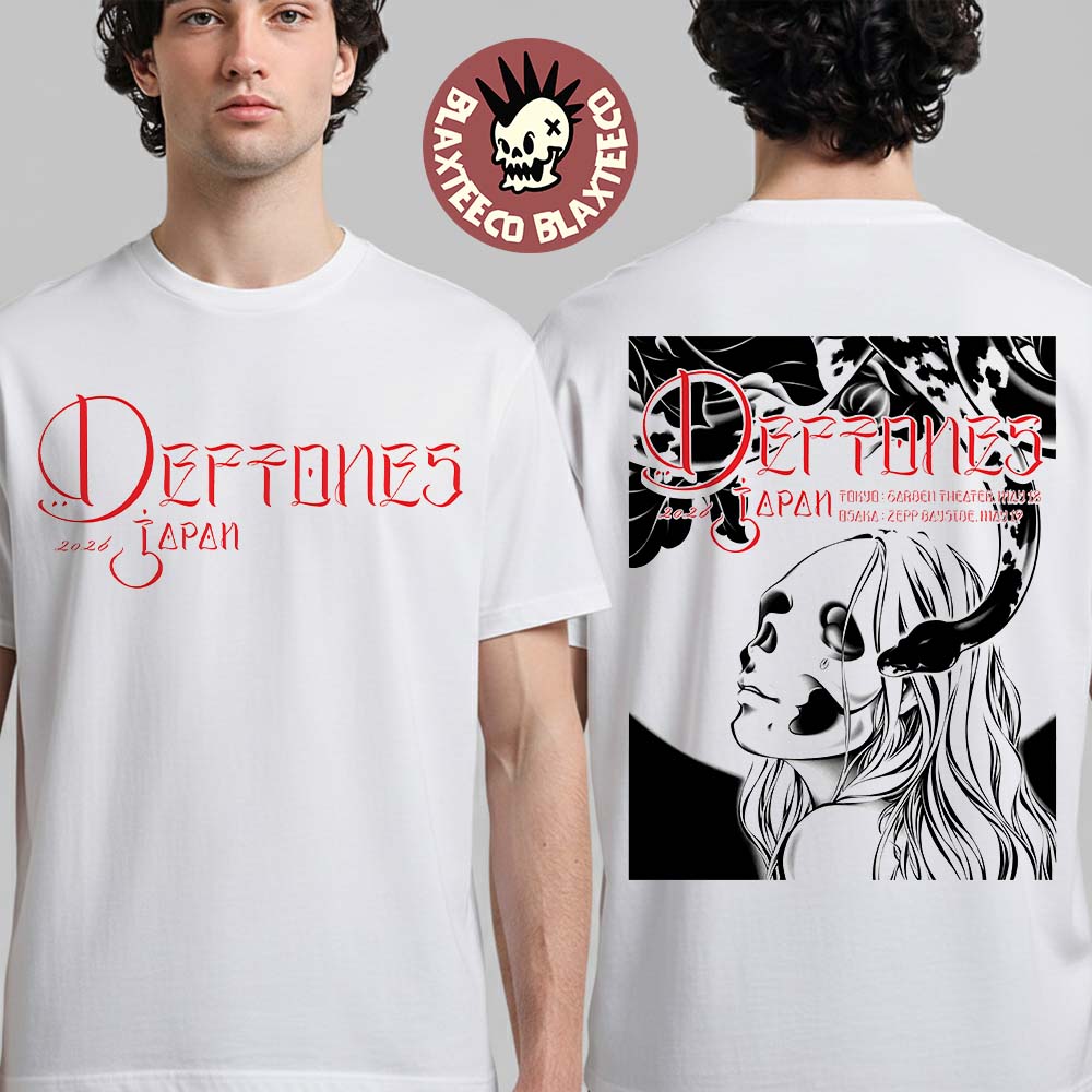 Deftones Japan Tour 2026 Tokyo And Osaka Event Poster Art Two Sided T-Shirt