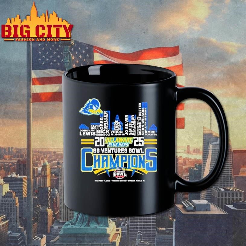 Delaware Blue Hens 2025 68 Ventures Bowl Champions City Skylines Shirt