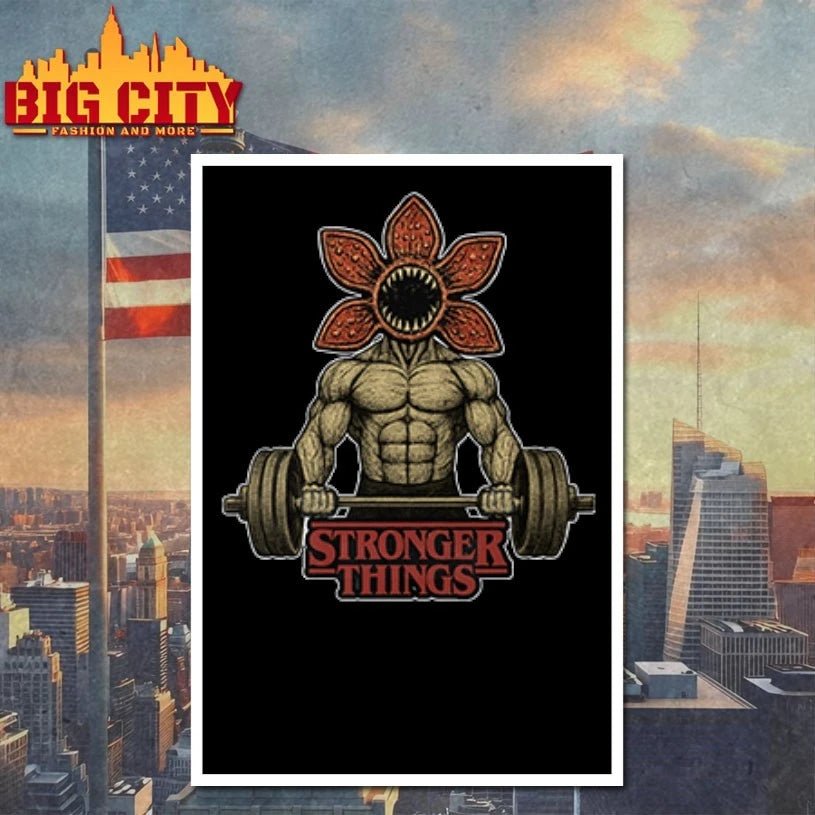 Demogorgon Weightlifting Stronger Things shirt