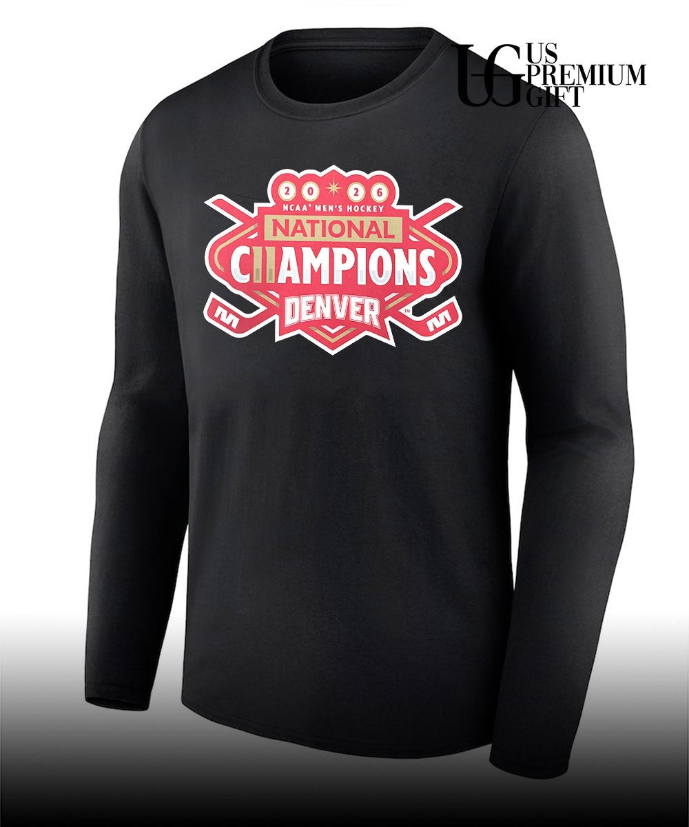 Denver Pioneers 2026 NCAA Frozen Four Men’s Ice Hockey National Champions logo T-shirt