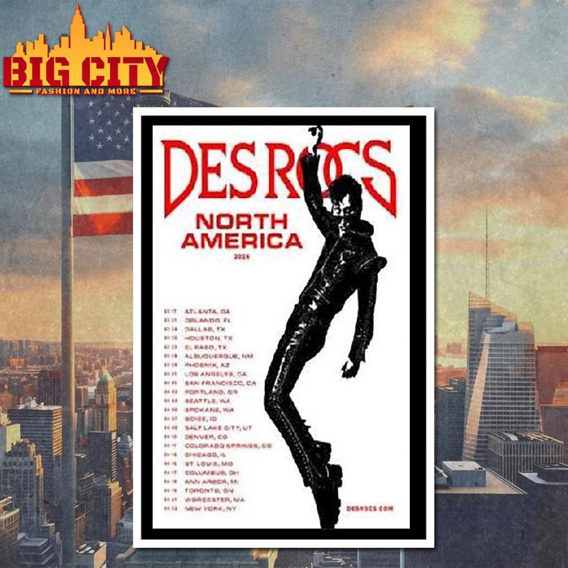 Des Rocs North America 2026 Tour Shirt