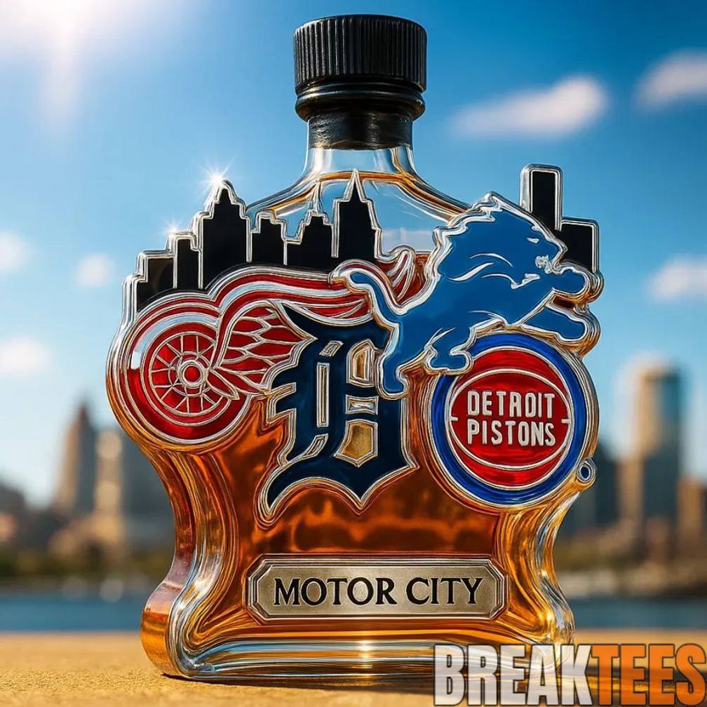Detroit Sport Teams ‘Motor City’ Limited Edition Whiskey Bottle
