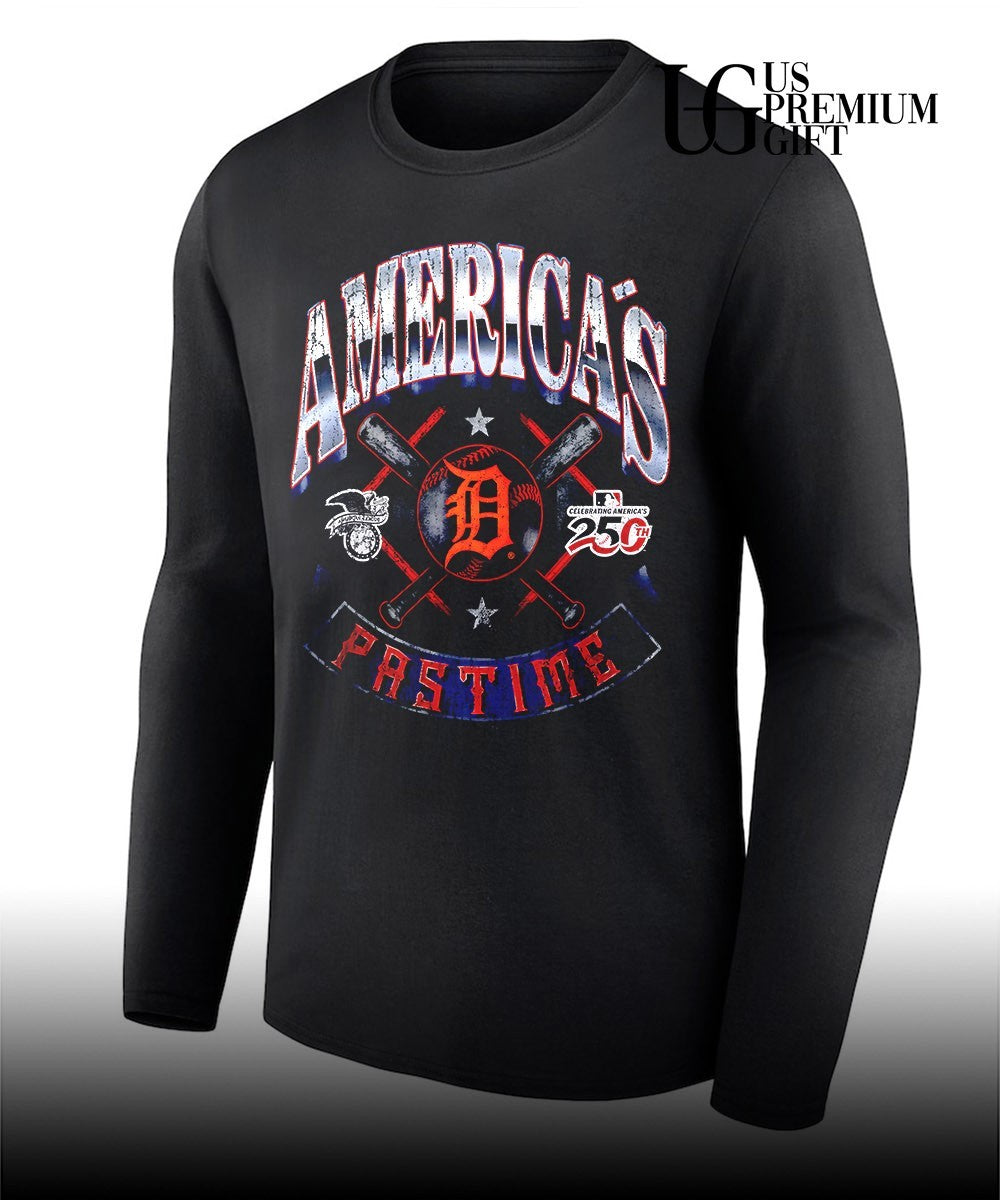 Detroit Tigers baseball Americana 250th Pastime celebrating logo shirt