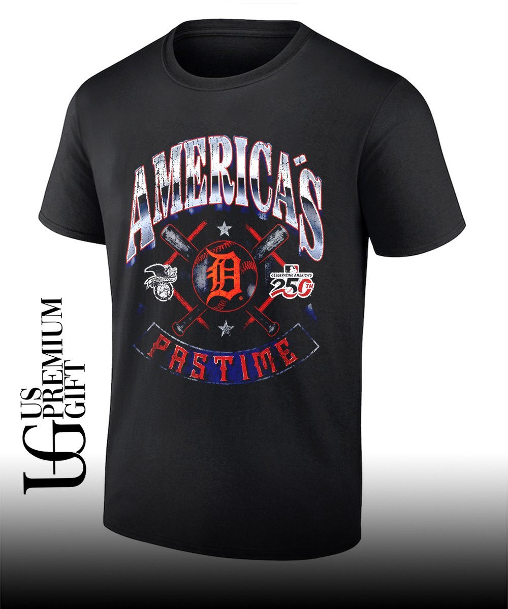 Detroit Tigers baseball Americana 250th Pastime celebrating logo shirt