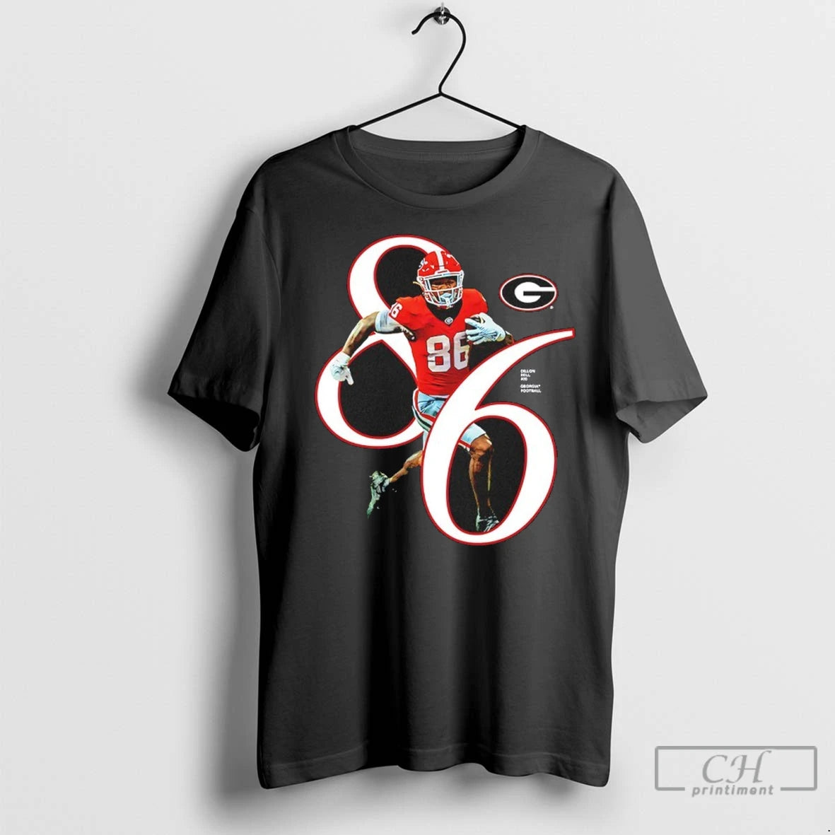 Dillon Bell 86 Georgia Bulldogs 2025 Ncaa Player T Shirts