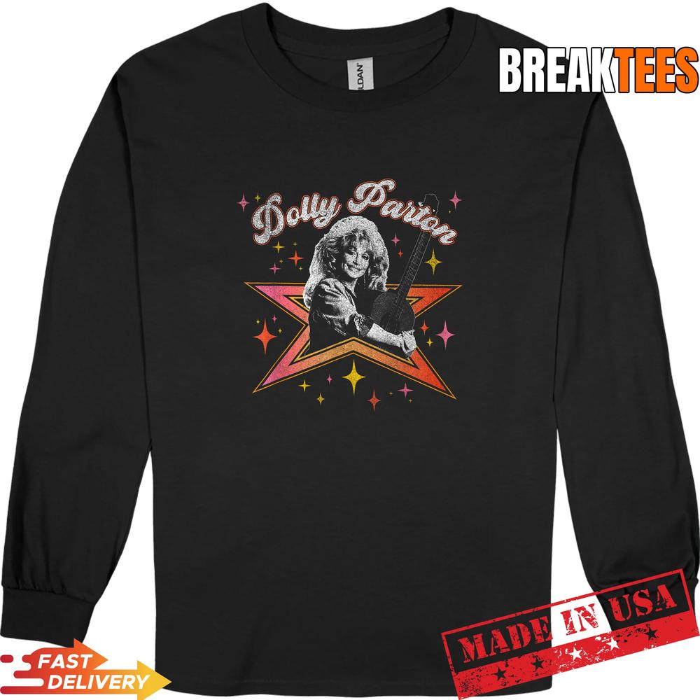 Dolly Parton Portrait Glimmering and Sparkling Shirt