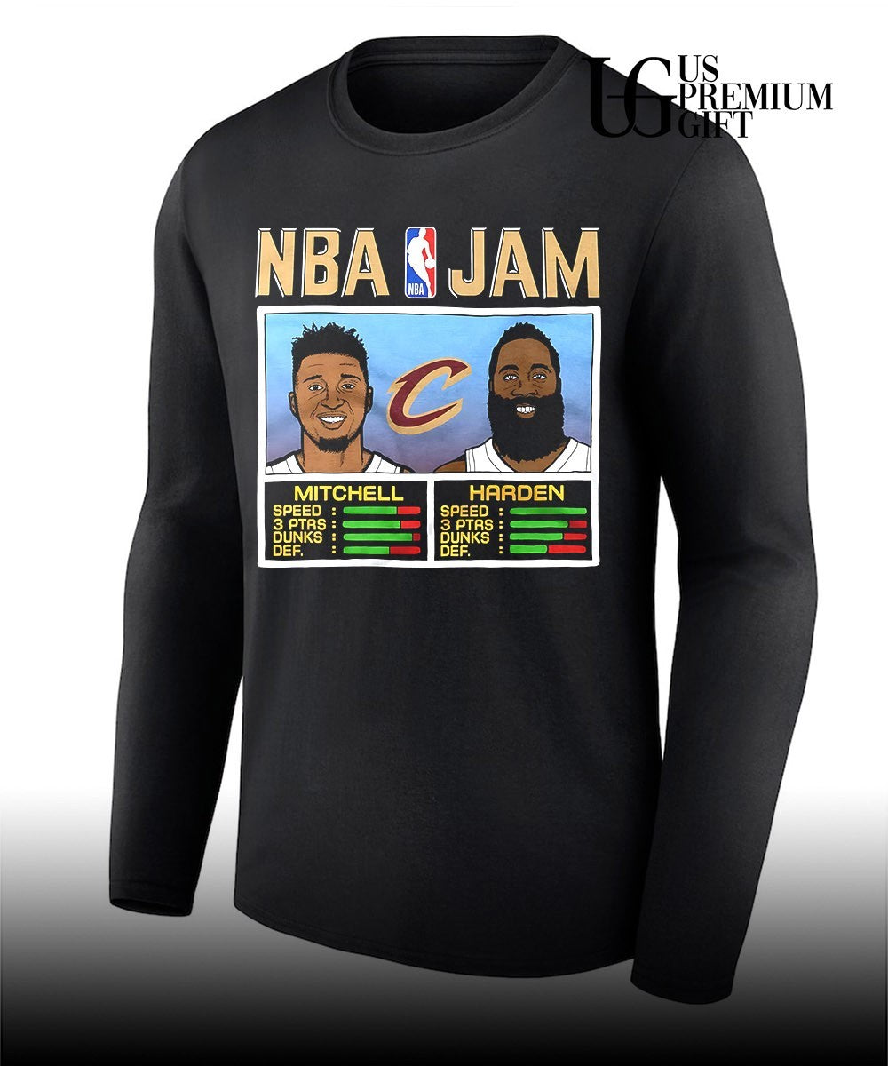 Donovan Mitchell and James Harden Cleveland Cavaliers NBA Jam shirt