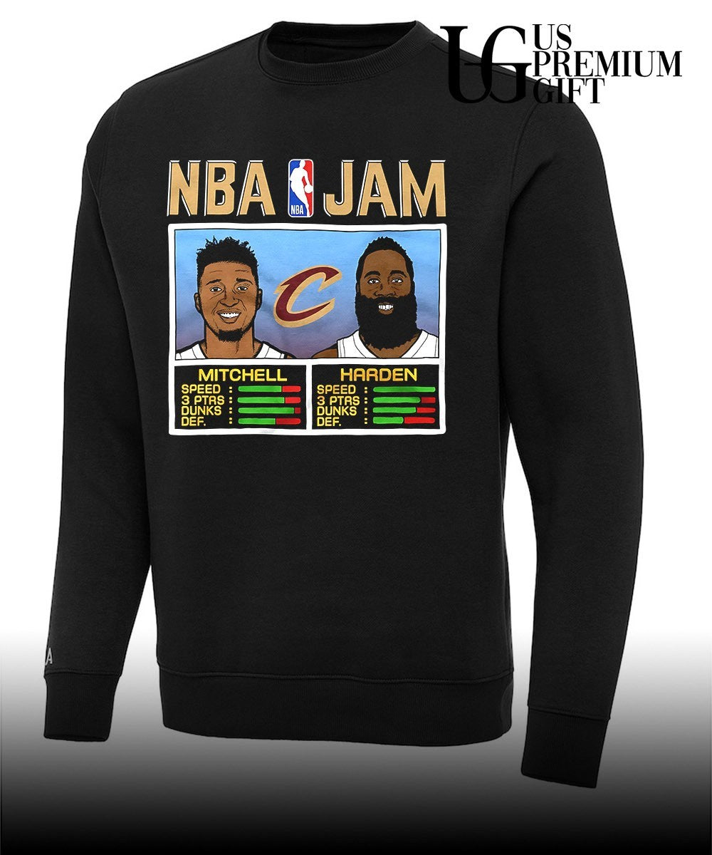 Donovan Mitchell and James Harden Cleveland Cavaliers NBA Jam shirt