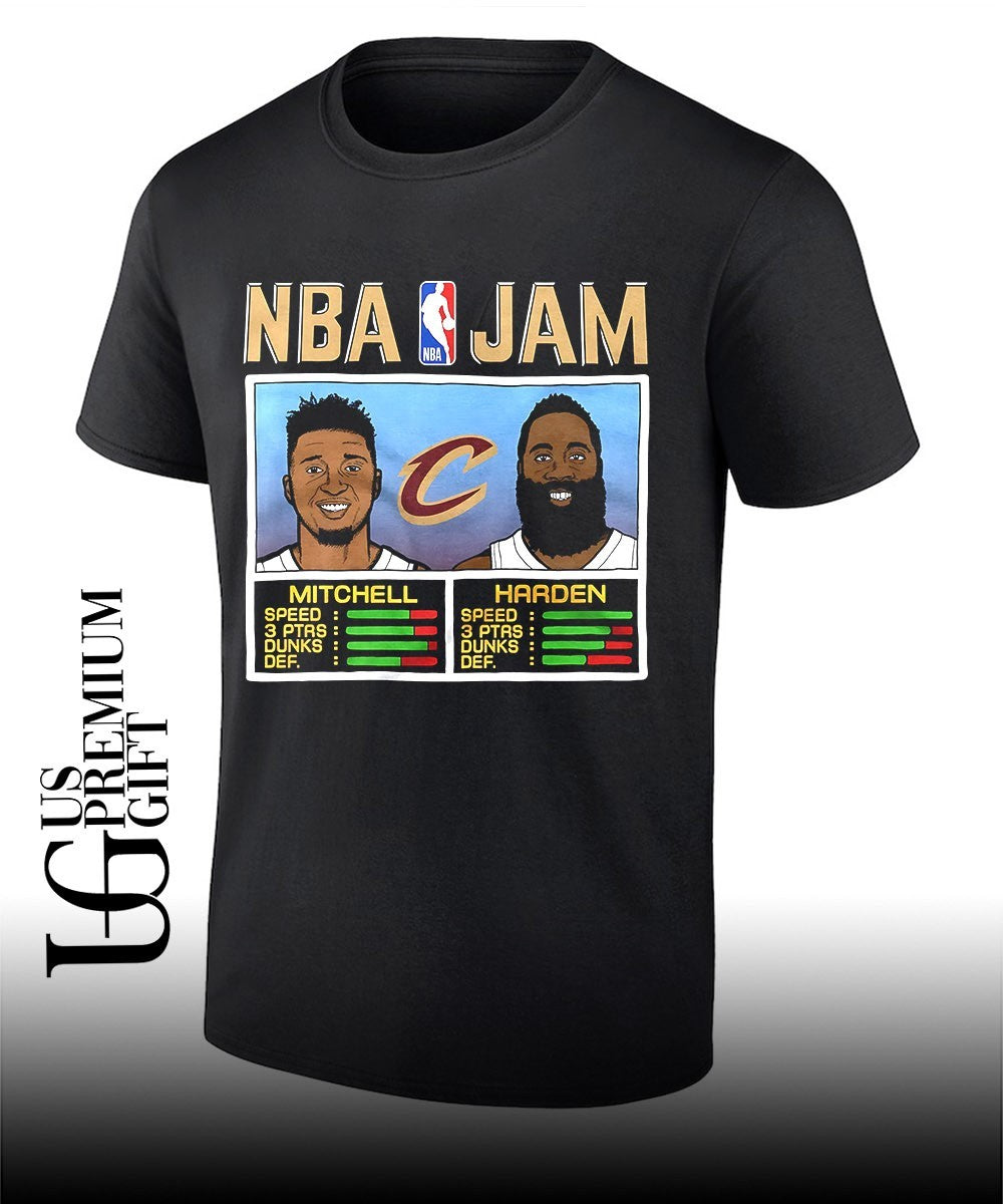 Donovan Mitchell and James Harden Cleveland Cavaliers NBA Jam shirt