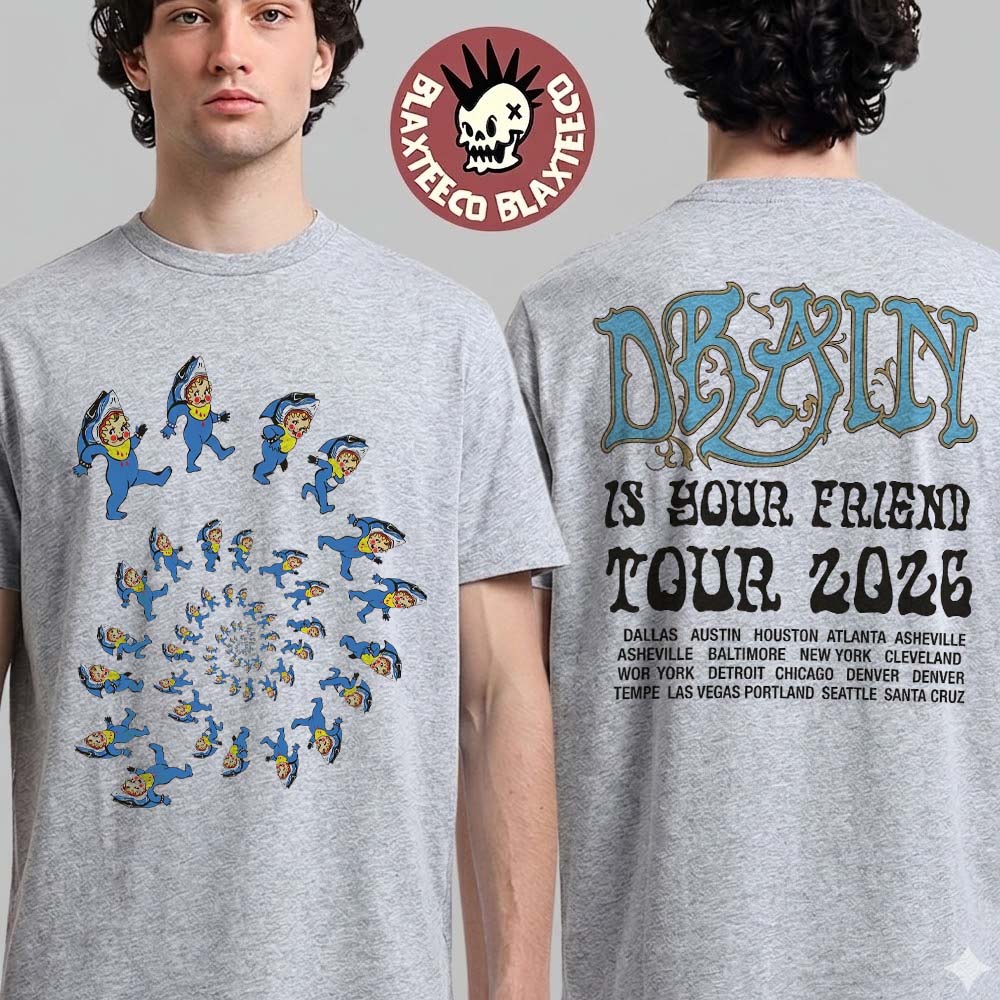 Drain Is Your Friend Tour 2026 Merch Tee North America Spiral Kewpie T-Shirt