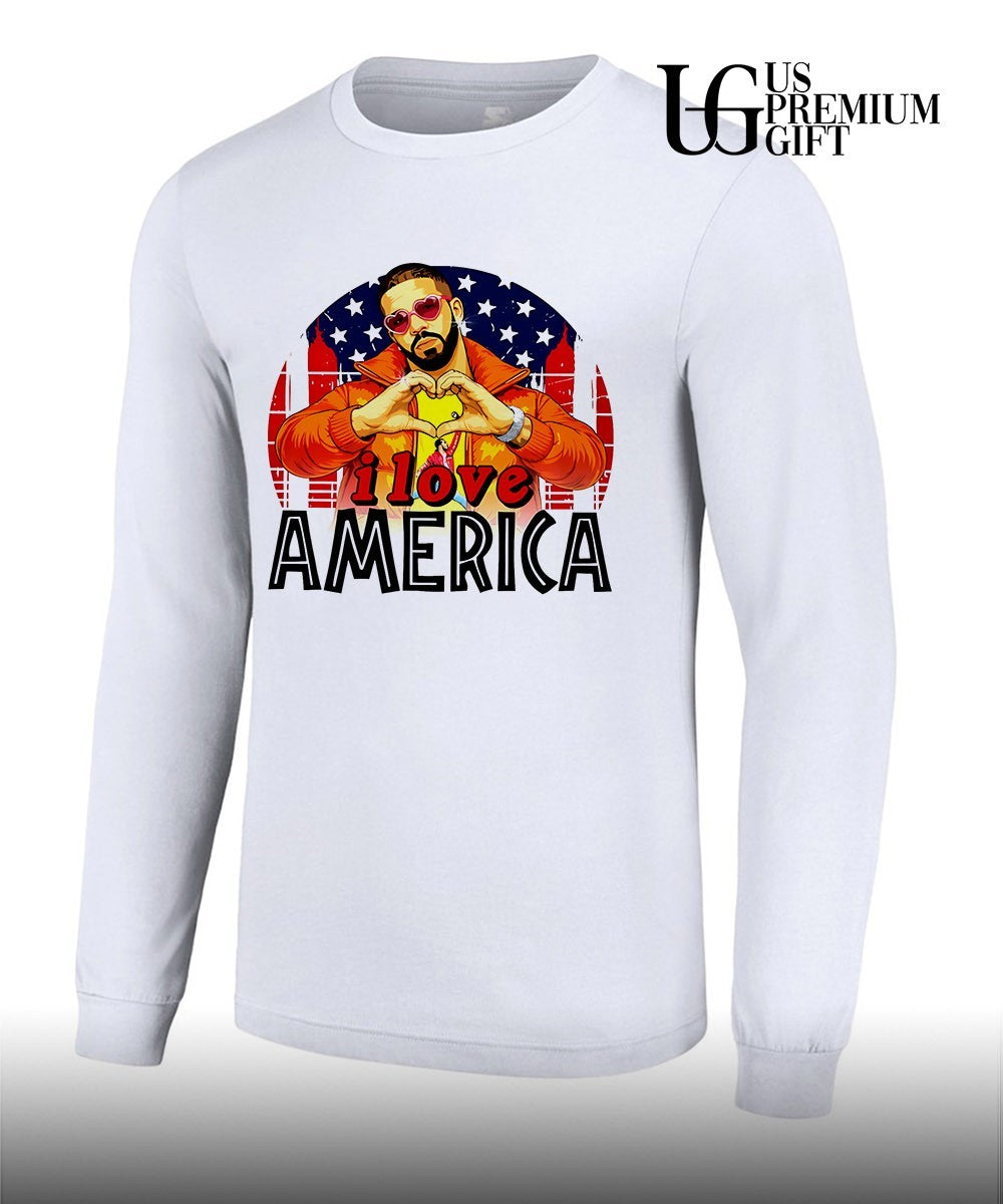 Drake I love America flag shirt
