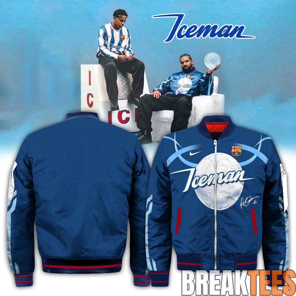 Drake Iceman x FC Barcelona 2026 Signature Bomber Jacket