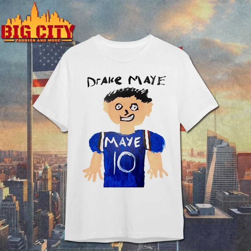 Drake Maye Painting White shirt