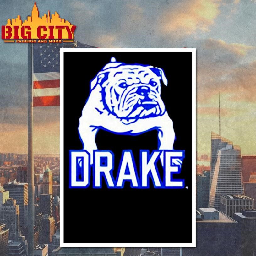 Drake University Vault Bulldog Hooded shirt
