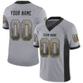 Custom Gray Black-Old Gold Drift Fashion Football Jersey