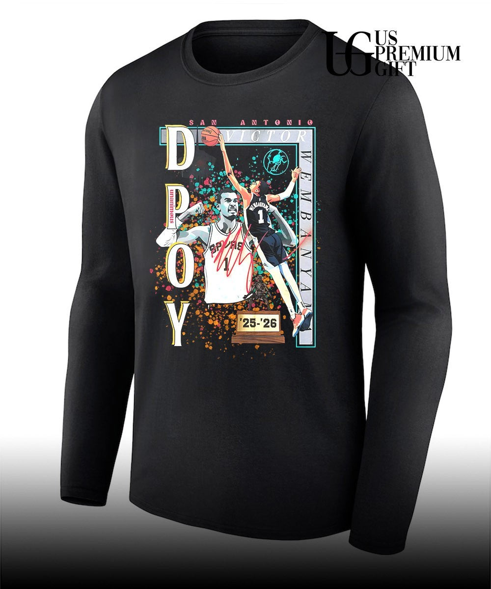 Droy Victor Wembanyama San Antonio Spurs NBA 2025-2026 signature shirt