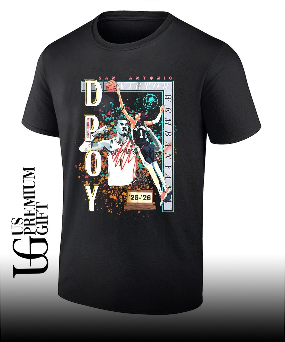 Droy Victor Wembanyama San Antonio Spurs NBA 2025-2026 signature shirt