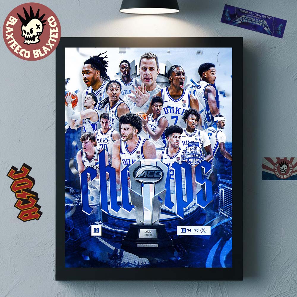 Duke Blue Devils Men’s Basketball 2026 ACC Tournament Champions Home Decor Poster Canvas